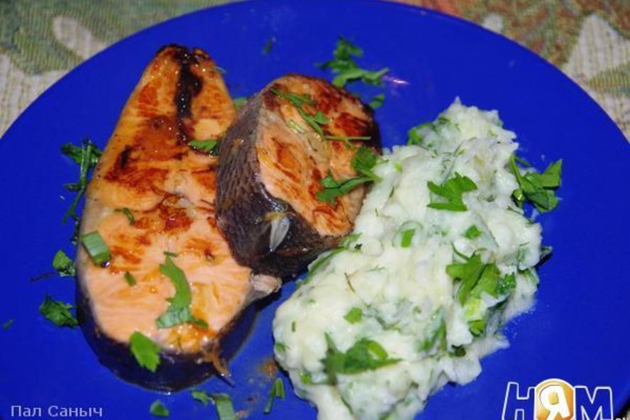 Рецепт стейк из кижуча в соке красного апельсина