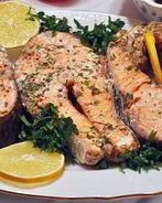 Стейк из рыбы в духовке