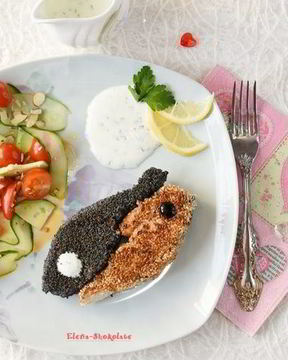 Стейк из семги Инь-Янь