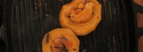 стейк на гриле с дыней, тыквой и ростками сои. Шаг 5