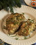 Стейк пикши в духовке