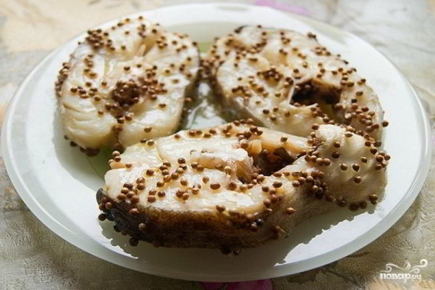 Рецепт стейк трески на пару