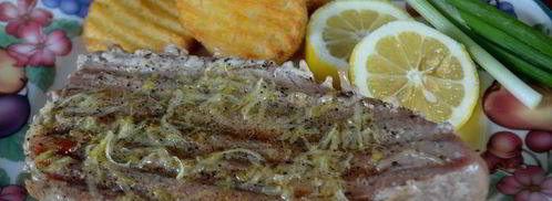 стейки тунца с лимонным маслом и черным перцем. Шаг 3