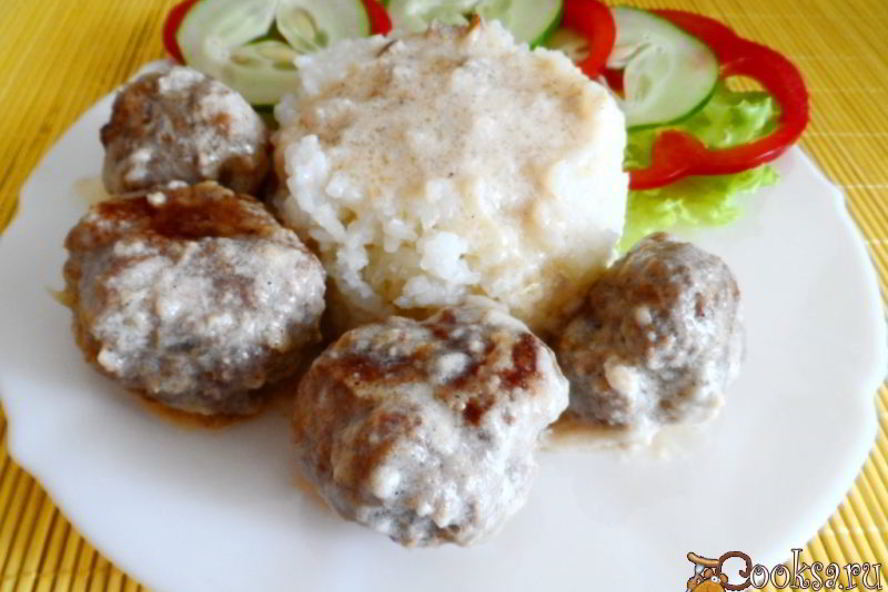 Рецепт мясные тефтельки с соусом