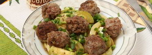 тефтели с кабачками в сковороде. Шаг 10