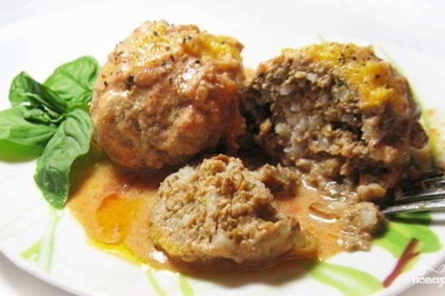 Рецепт тефтели с рисом и грибами