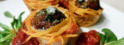 тефтели в гнездах из спагетти. Шаг 11