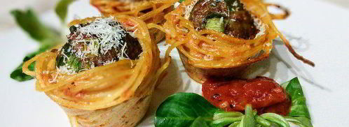 тефтели в гнездах из спагетти. Шаг 10