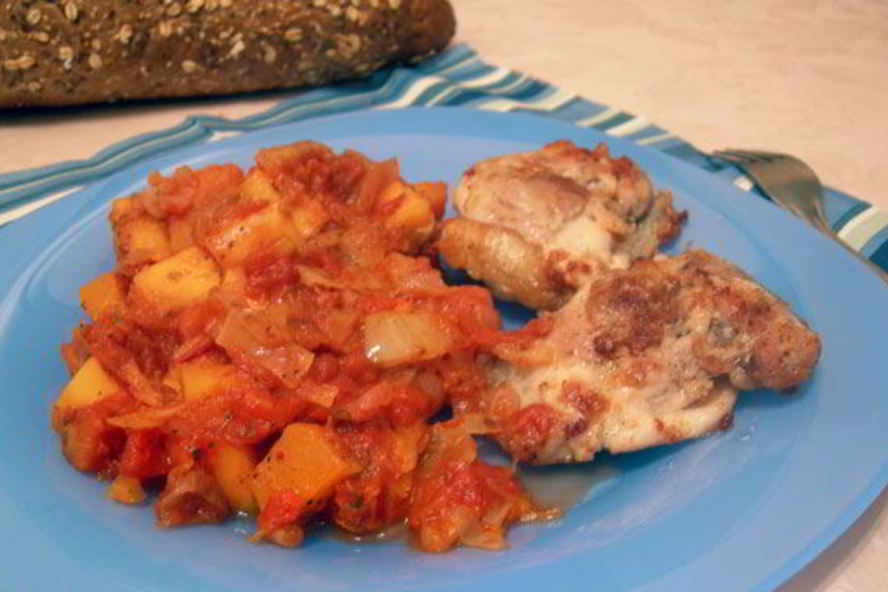 Рецепт тыквенный гарнир по-гречески