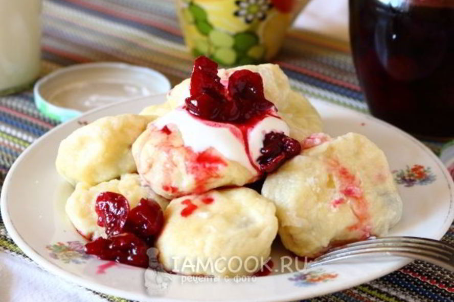 Рецепт ленивые вареники с вишней