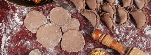 вареники из льняного теста с булгуром. Шаг 6