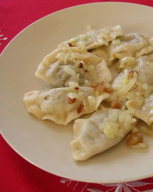 Вареники с гречкой и грибами