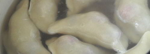 вареники с вишнями из постного заварного теста. Шаг 5