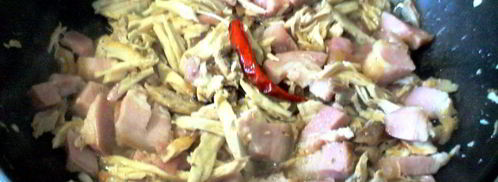 яичная лапша с грудинкой. Шаг 4