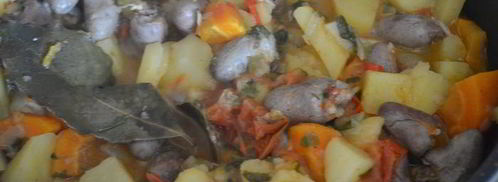 острое жаркое с куриными сердечками и картофелем. Шаг 5