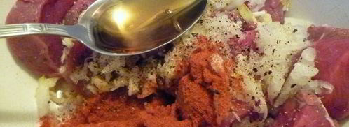 пьяноежаркое из говядины запеченное в горшочке. Шаг 2