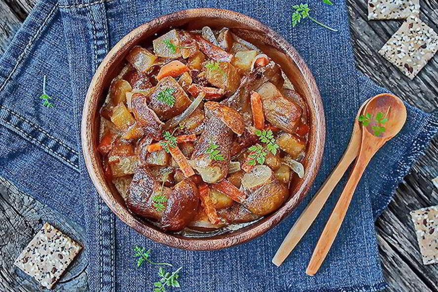 Рецепт жаркое из белых грибов по-одесски