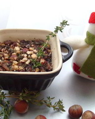 Жаркое из грибов, каштанов и фундука