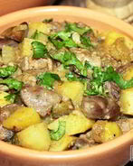 Жаркое из куриных потрошков