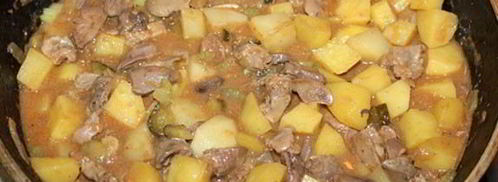 жаркое из куриных потрошков. Шаг 5