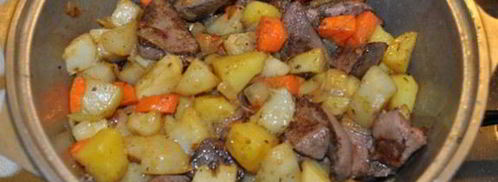 жаркое из печени с картофелем. Шаг 7