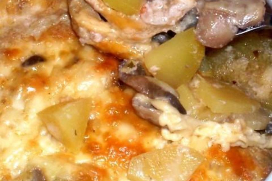 Рецепт жаркое из сердечек с грибами в горшочке