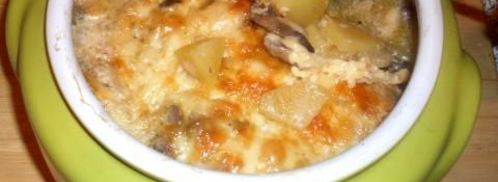 жаркое из сердечек с грибами в горшочке. Шаг 5