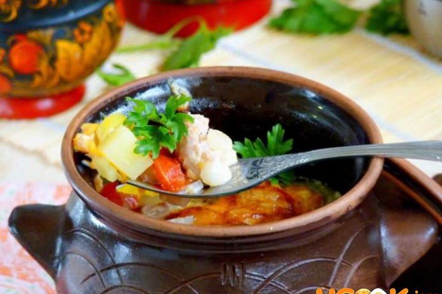 Рецепт жаркое из свинины с картошкой в горшочках