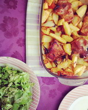 Жаркое из свинины с картошкой