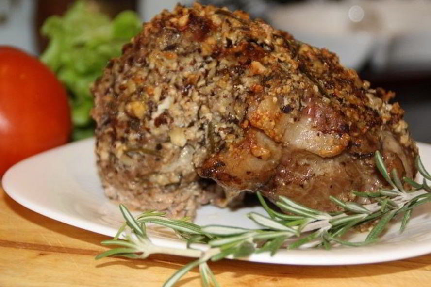 Рецепт жаркое из свинины в орехово-горчичной панировке