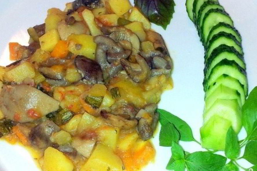 Рецепт жаркое с грибами в мультиварке