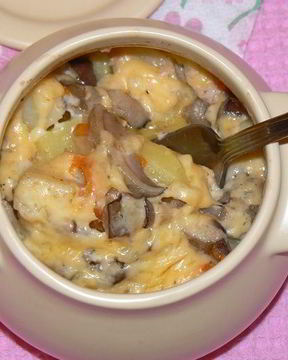 Жаркое с сердечками в сливочном соусе