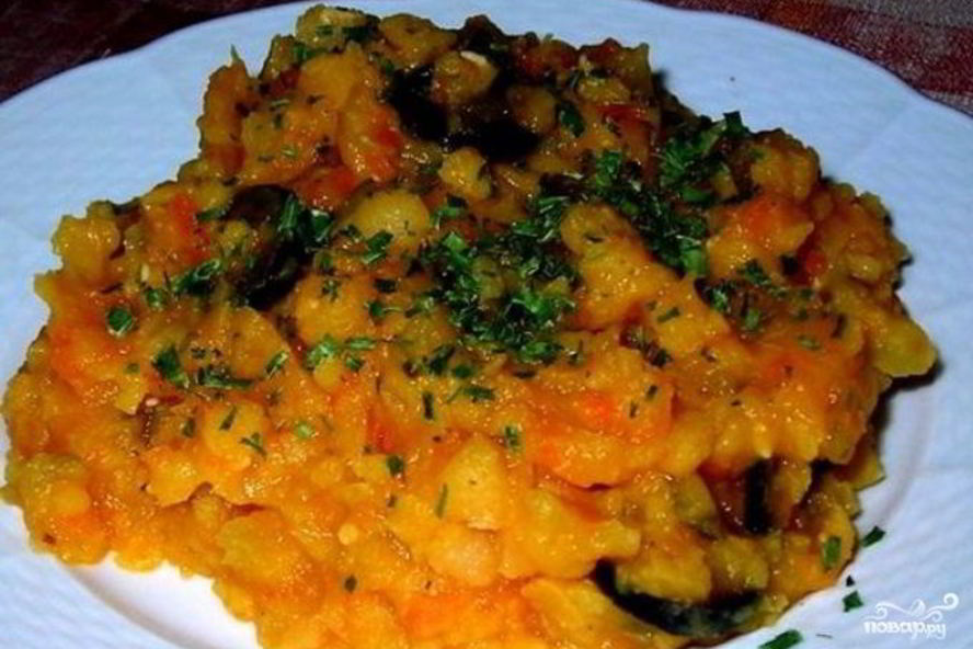 Рецепт гороховая каша с мясом в мультиварке