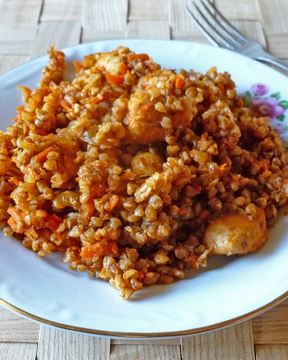 Гречка по купечески с курицей