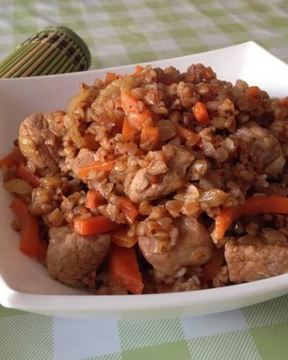 Гречка по купечески в мультиварке со свининой