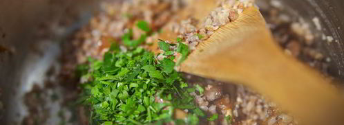 гречка с белыми грибами и шампиньонами. Шаг 15