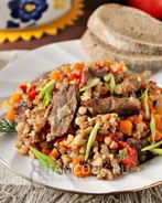 Гречка с говядиной в духовке