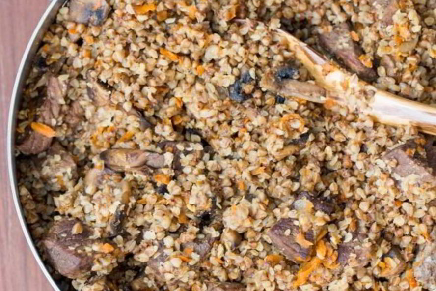 Рецепт гречка с грибами и мясом