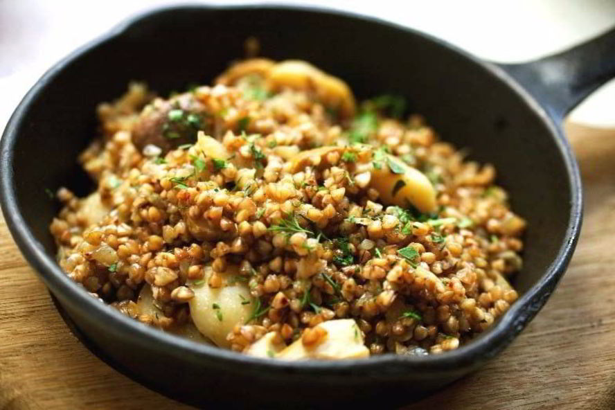 Рецепт гречка с грибами и перцем чили