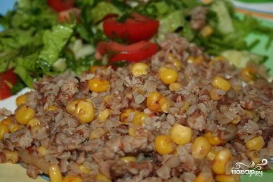 Рецепт гречка с кукурузой