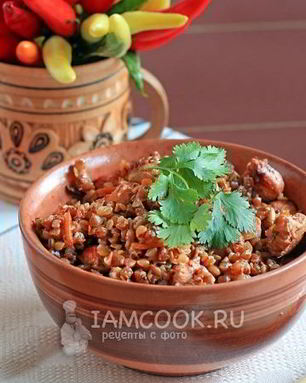 Гречка с куриным филе