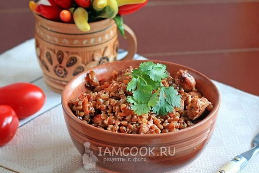 Рецепт гречка с куриным филе
