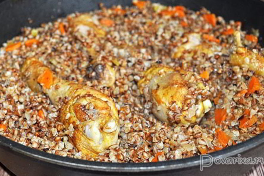 Рецепт гречка с курицей