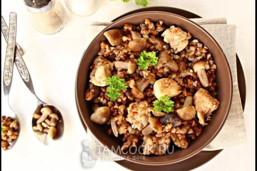 Рецепт гречка с мясом и грибами в мультиварке