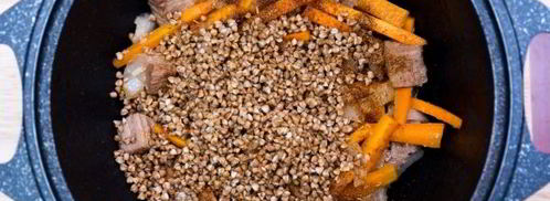 гречка с мясом в казане. Шаг 10