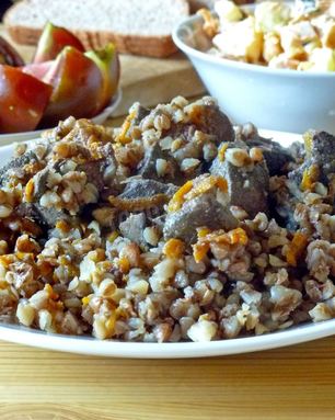 Гречка с печенью