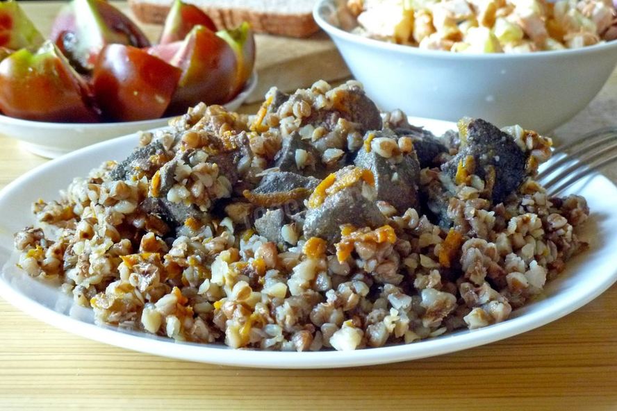 Рецепт гречка с печенью