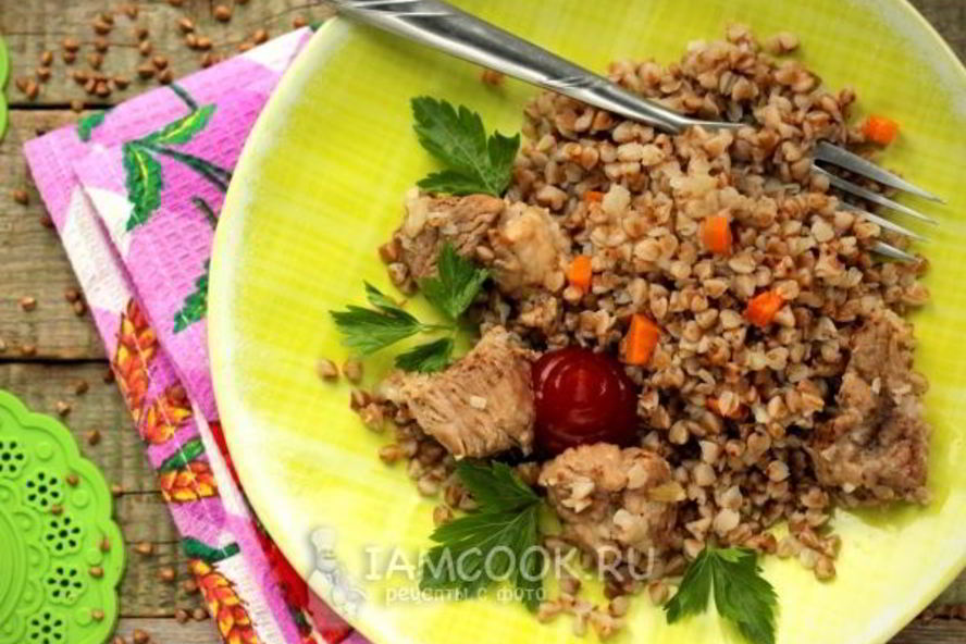 Рецепт гречка со свиным мясом в духовке