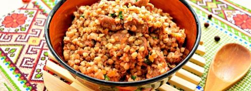 гречневая каша с тушенкой на сковороде. Шаг 4