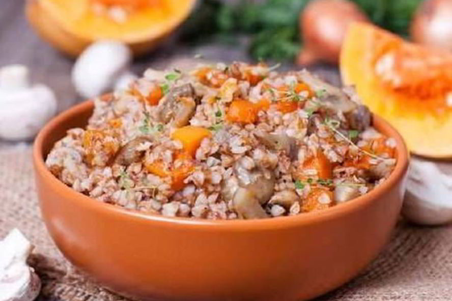 Рецепт гречневая каша с тыквой и грибами